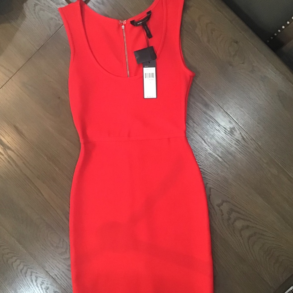 BCBGMaxAzria Red Berry Bandage Dress